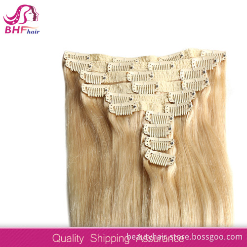 best selling wholesale remy clip in hair extension 220 grams